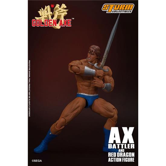 Golden Axe: Ax Battler & Red Dragon Action Figure 1/12 18 cm