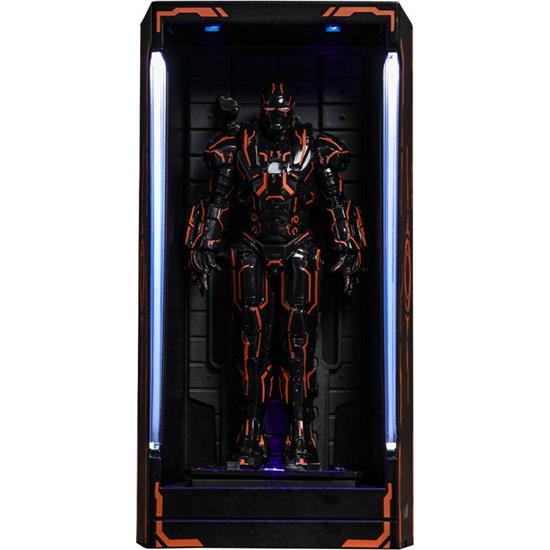 Iron Man: Diorama Neon Tech War Machine Hall of Armor MMS Compact Series 12 cm