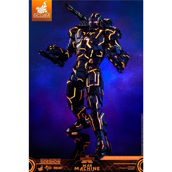 Iron Man: Neon Tech War Machine Movie Masterpiece Series Diecast Action Figure 1/6