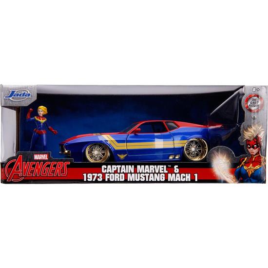 Captain Marvel: Captain Marvel with Ford Mustang Mach 1 Diecast Model 1/24