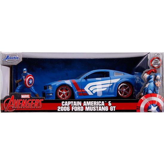 Marvel: Captain America med Ford Mustang GT Diecast Model 1/24