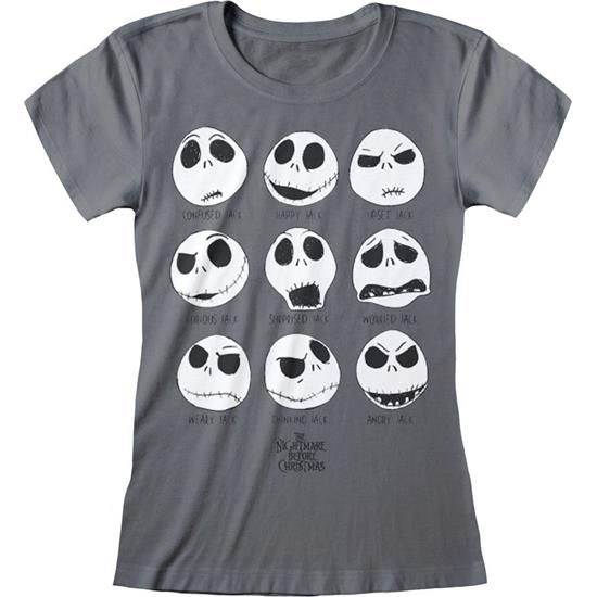 Nightmare Before Christmas: Many Faces Of Jack Skellington T-Shirt (dame model)
