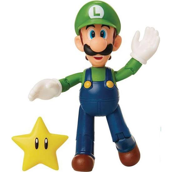 Super Mario Bros.: Luigi with Super Star Action Figure 10 cm