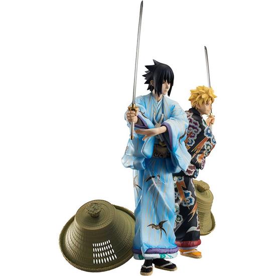 Naruto Shippuden: Naruto & Sasuke Kabuki Ver. PVC Statue 2-Pack 23 cm