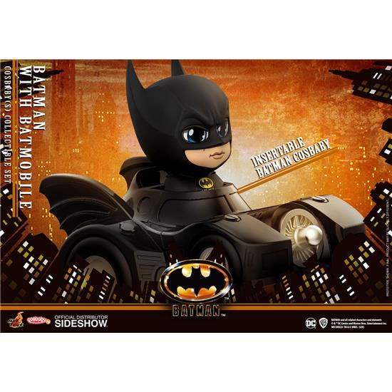 Batman: Batman with Batmobile (1989) Cosbaby Mini Figures 12 cm