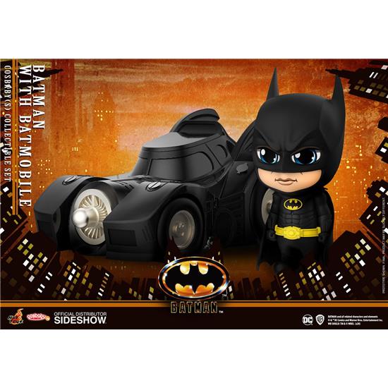 Batman: Batman with Batmobile (1989) Cosbaby Mini Figures 12 cm