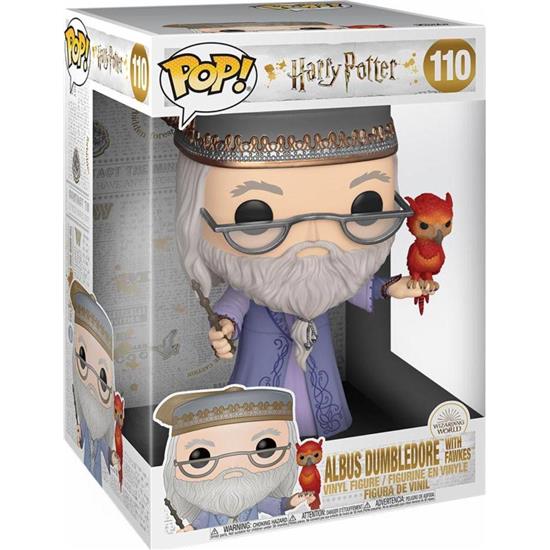 Harry Potter: Albus Dumbledore med Fawkes POP! Movies Vinyl Figur 25 cm (#110)