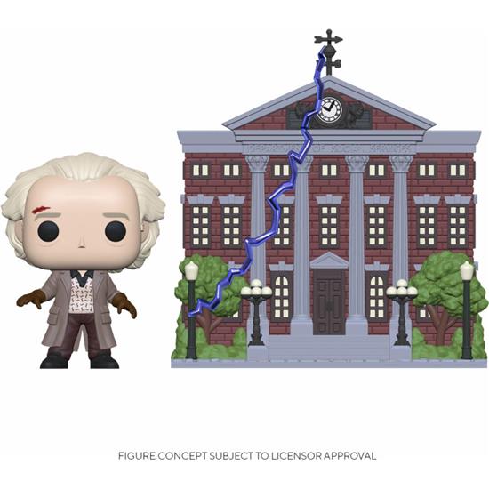 Back To The Future: Doc w/Clock Tower POP! Town Vinyl Figur