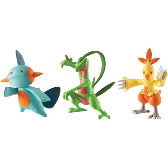 Pokémon: Pokemon Figursæt med Combusken, Marshtomp og Grovyle