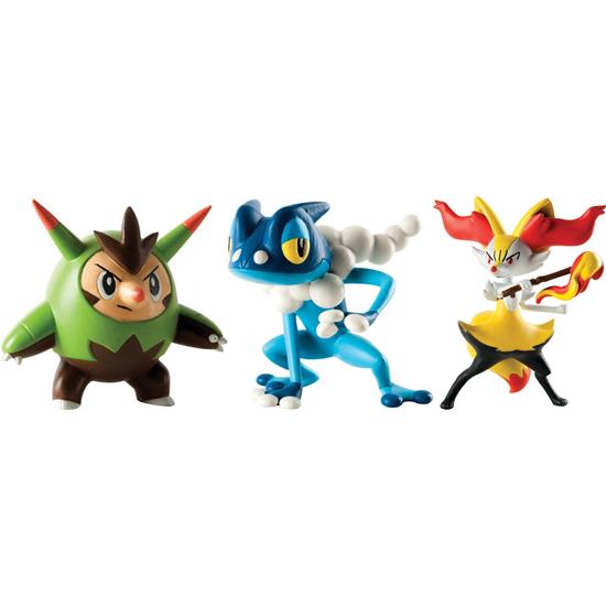 Pokémon: Pokemon Figursæt med Quilladin, Braixen og Frogadier