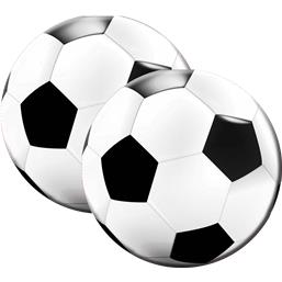 Diverse: Runde Fodbold Servietter 33 cm 20 styk