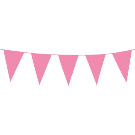 Diverse: Flagbanner - Pink - Mellem - 10 meter