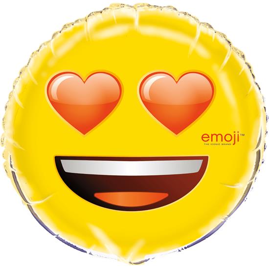 Emoji: Forelsket Emoji Folie Ballon 46 cm