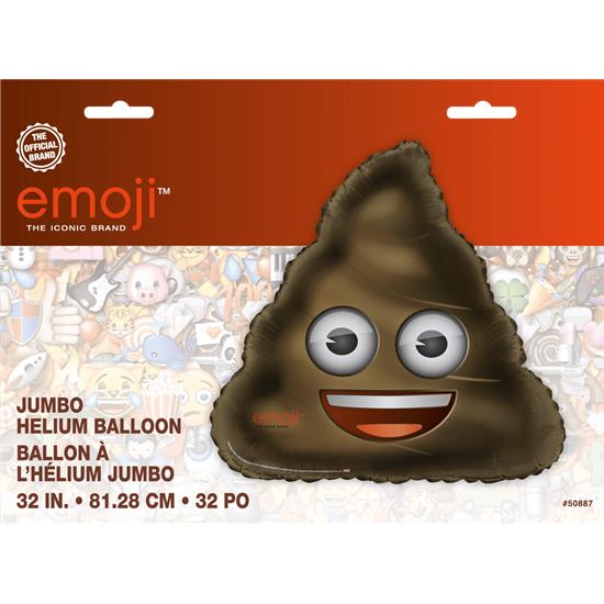 Emoji: Emoji Poop Folie Ballon 81 cm