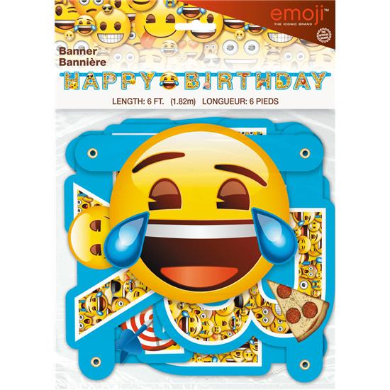 Diverse: Emoji HAPPY BIRTHDAY Banner 182 cm