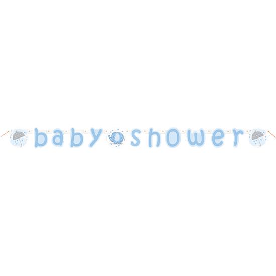 Diverse: Baby shower blå elefant Pap Banner 160 cm