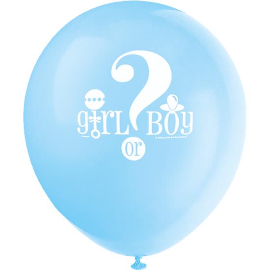 Diverse: Girl or Boy Balloner 30 cm 8 styk