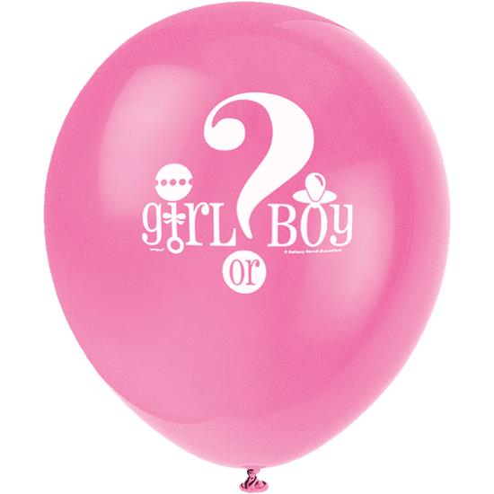 Diverse: Girl or Boy Balloner 30 cm 8 styk