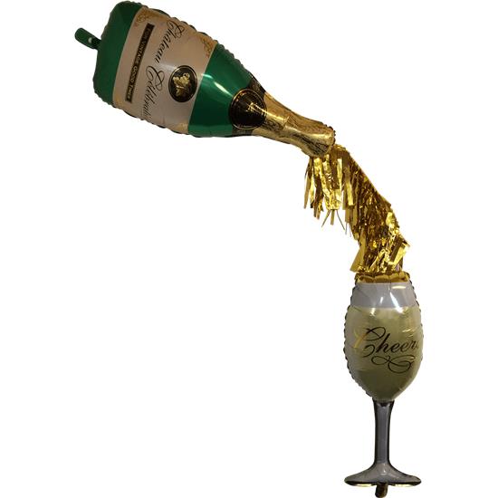 Diverse: Champagne sæt Folie ballon 3 dele
