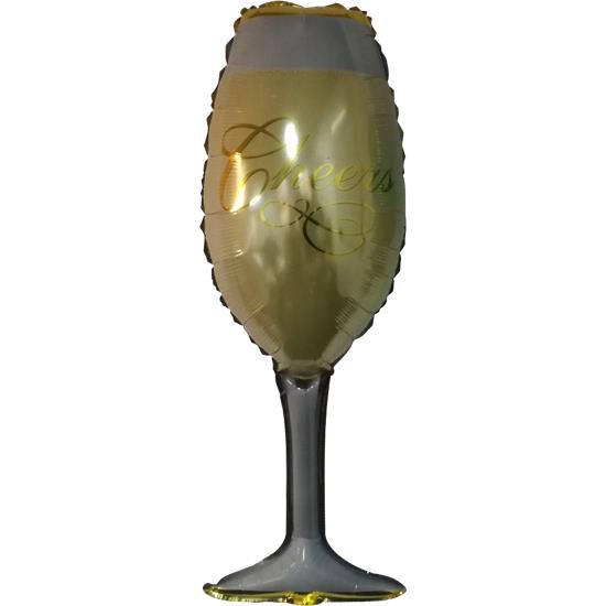 Diverse: Champagneglas Folie ballon 82 x 27 cm