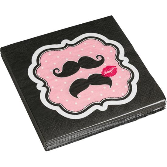 Moustache: Moustache Servietter 33 x 33 cm 20 styk