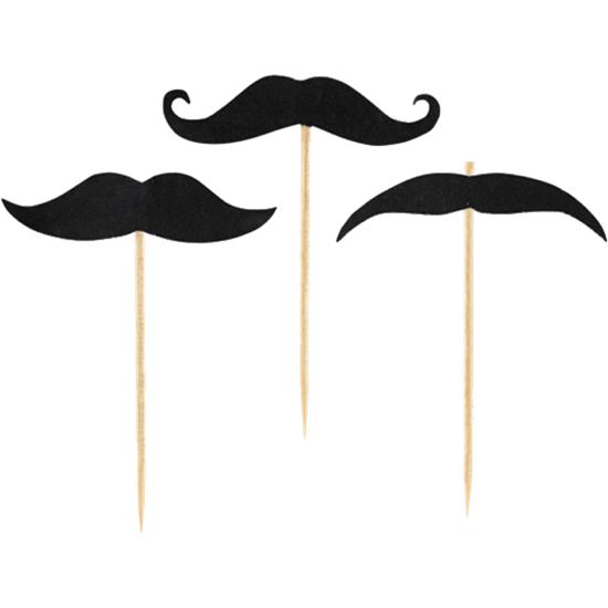 Diverse: Moustache Træpinde 20 styk