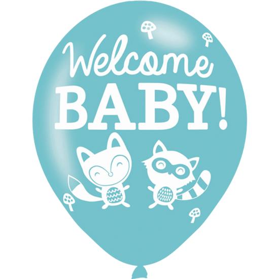 Diverse: Welcome baby Latex balloner 6 styk