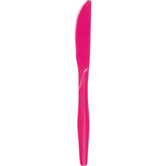 Diverse: Plastik knive Rosa 8 styk