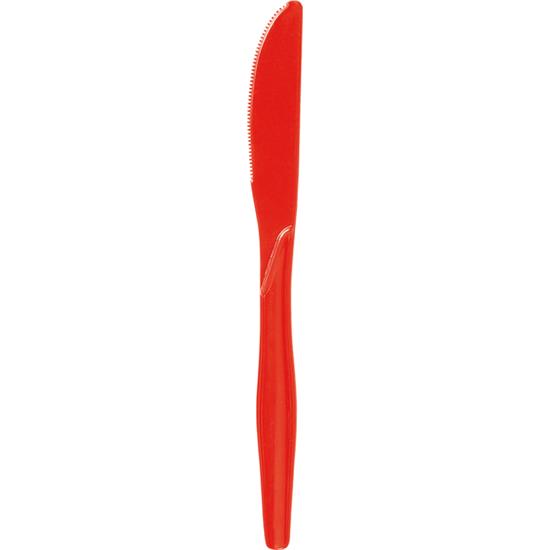 Diverse: Plastik knive Rød 8 styk