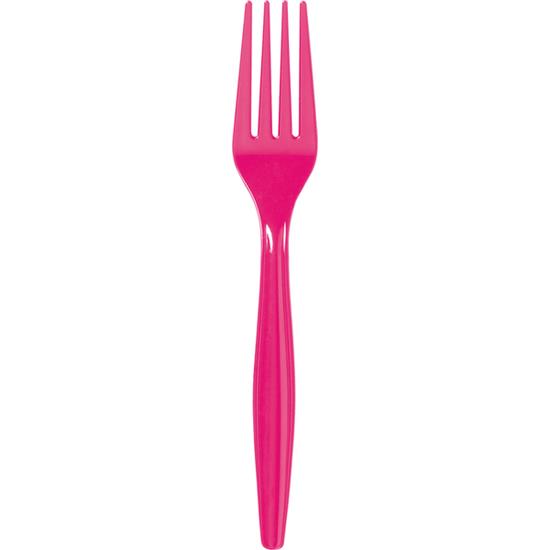 Diverse: Plastik Gafler Rosa 8 styk