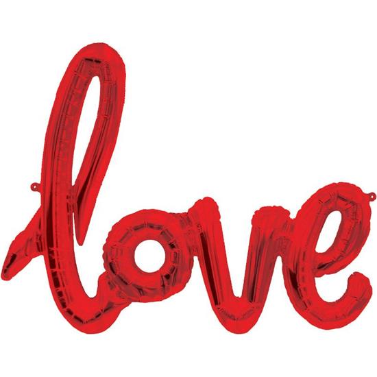 Diverse: Love Folie ballon rød 102 cm
