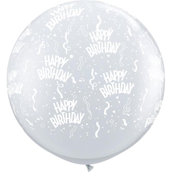 Diverse: Happy birthday Kæmpe ballon 2 styk