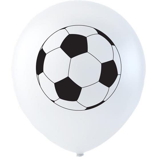 Diverse: Fodbold Latexballon 26 cm 6 styk