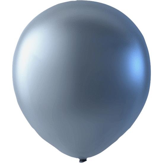 Diverse: Sølv metallic Kæmpe ballon 76 cm 10 styk