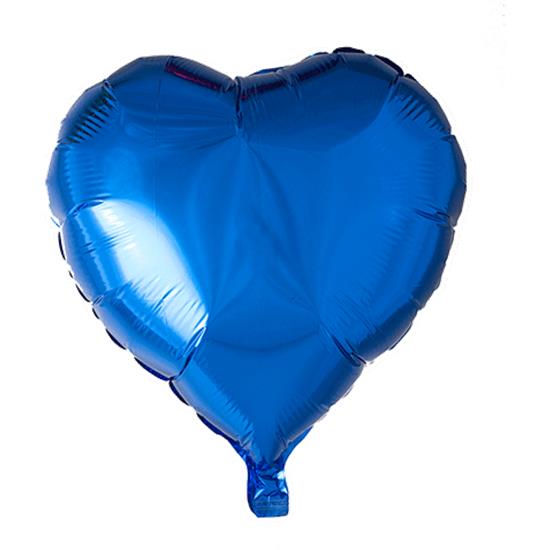 Diverse: Blå Hjerte Folie ballon 46 cm