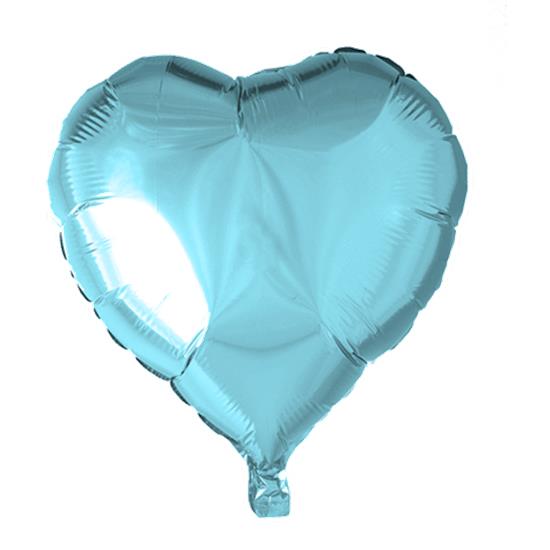 Diverse: Lyseblå Hjerte Folie ballon 46 cm