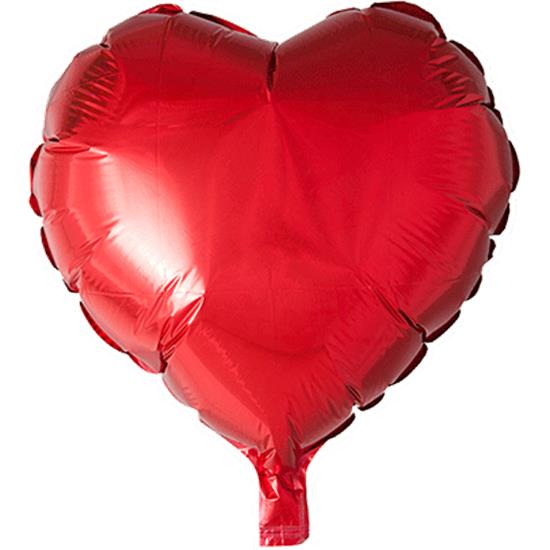 Diverse: Rød Hjerte Folie ballon 46 cm