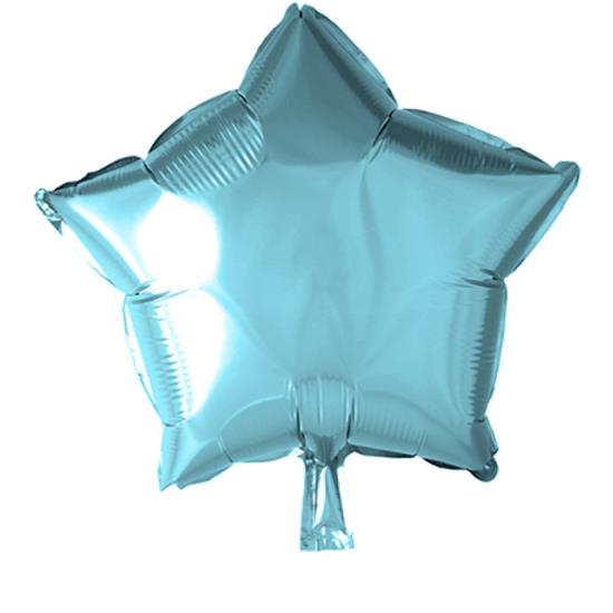 Diverse: Lyseblå Stjerne Folie Ballon 46 cm