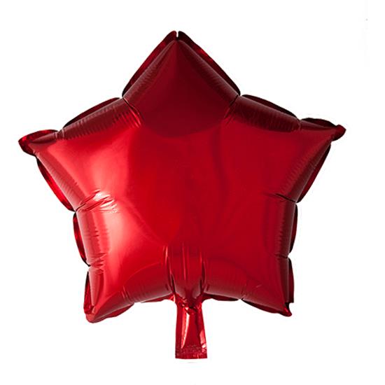 Diverse: Rød Stjerne Folie Ballon 46 cm