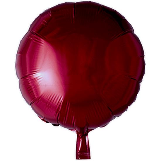 Diverse: Bordeaux Rund Folie Ballon 46 cm