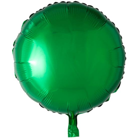 Diverse: Grøn Rund Folie Ballon 46 cm