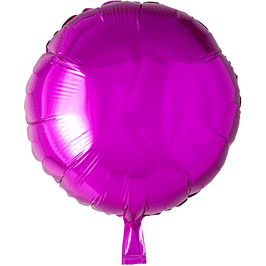 Diverse: Pink Rund Folie Ballon 46 cm