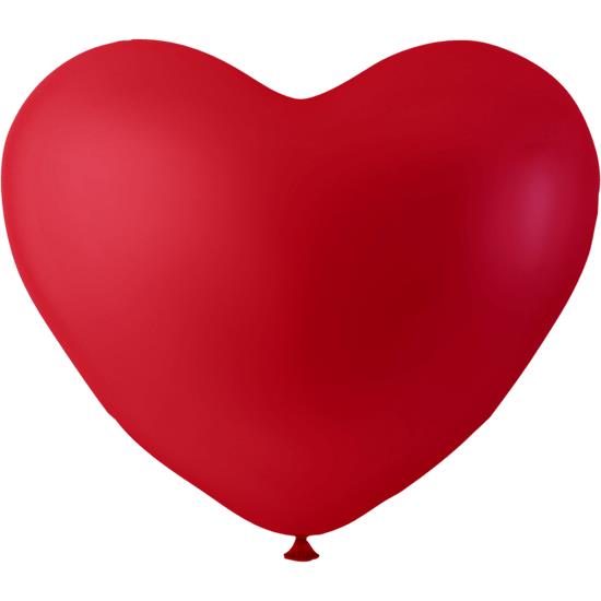 Diverse: Rød Hjerteballoner 26 cm 6 styk