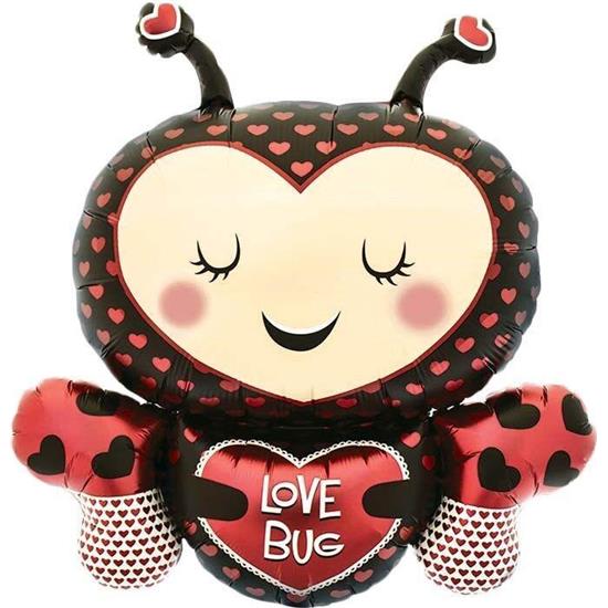 Diverse: Mariehøne Love Bug Folie Ballon 91 cm