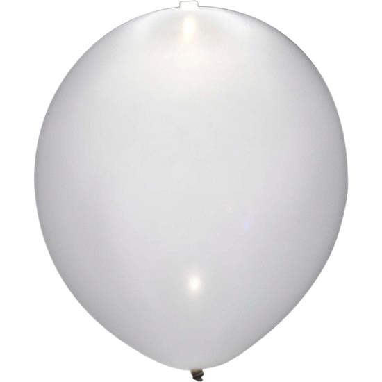 Diverse: Hvid LED balloner 25 cm 5 styk