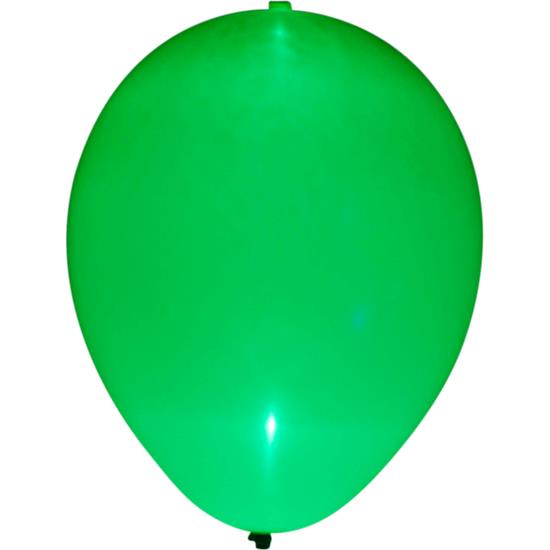 Diverse: Grøn LED balloner 25 cm 5 styk