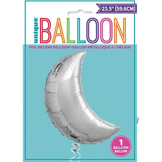 Diverse: Måne folieballon sølv