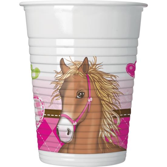 Heste: Lovely Horse plastikkrus 20 cl 8 styk