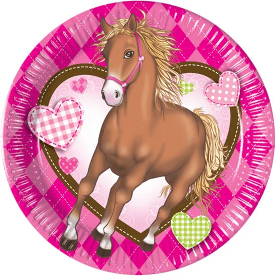 Heste: Lovely Horse paptallerkener 20 cm 8 styk