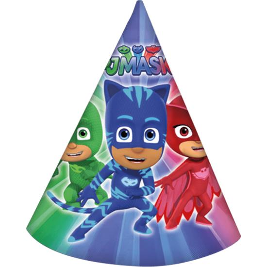 PJ Masks: PJ Masks partyhatte 6 styk